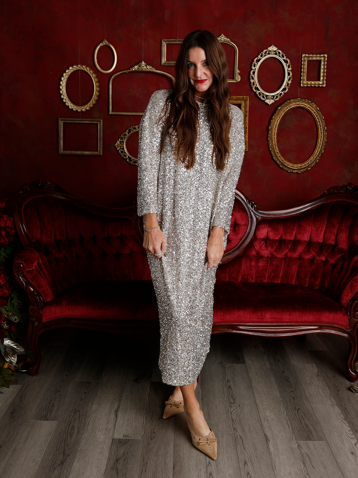 CASSANDRA SEQUINS LONGSLEEVE DRESS