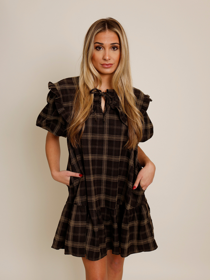 PASS THE GRAVY PLAID DRESS