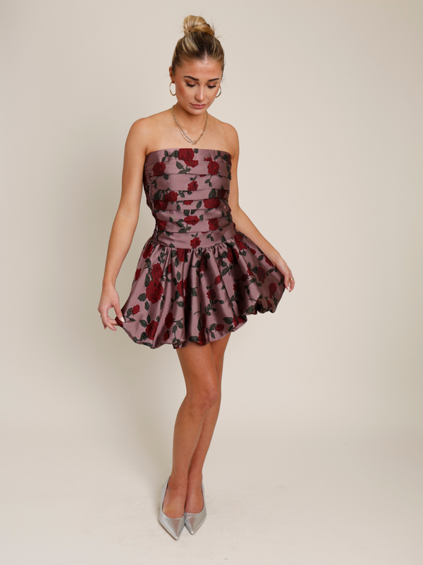 THORNS AND ROSES MINI DRESS