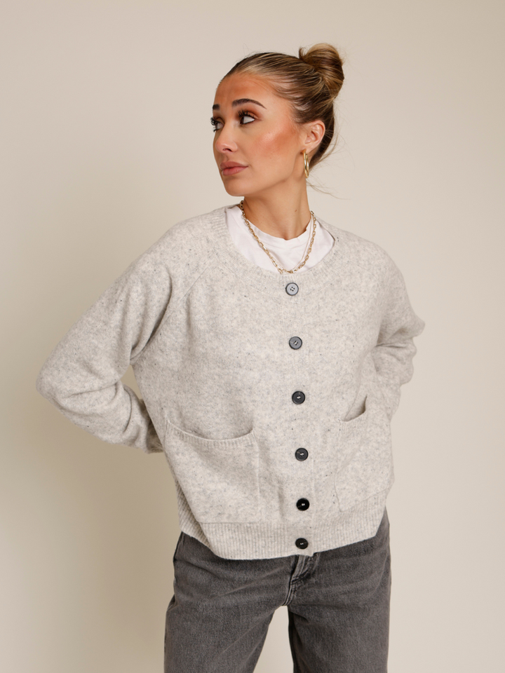 FROSTY CREWNECK CARDIGAN