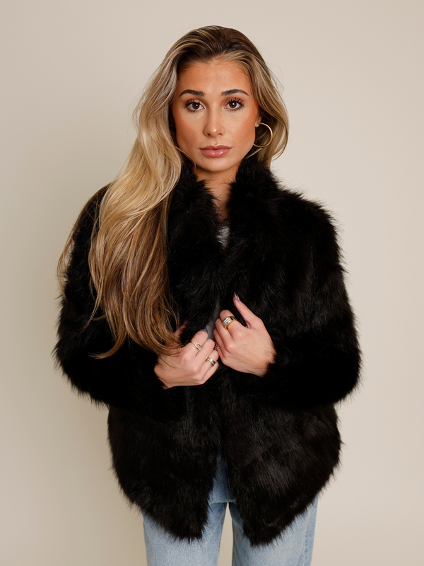 LIONESS BADA BING FAUX FUR COAT