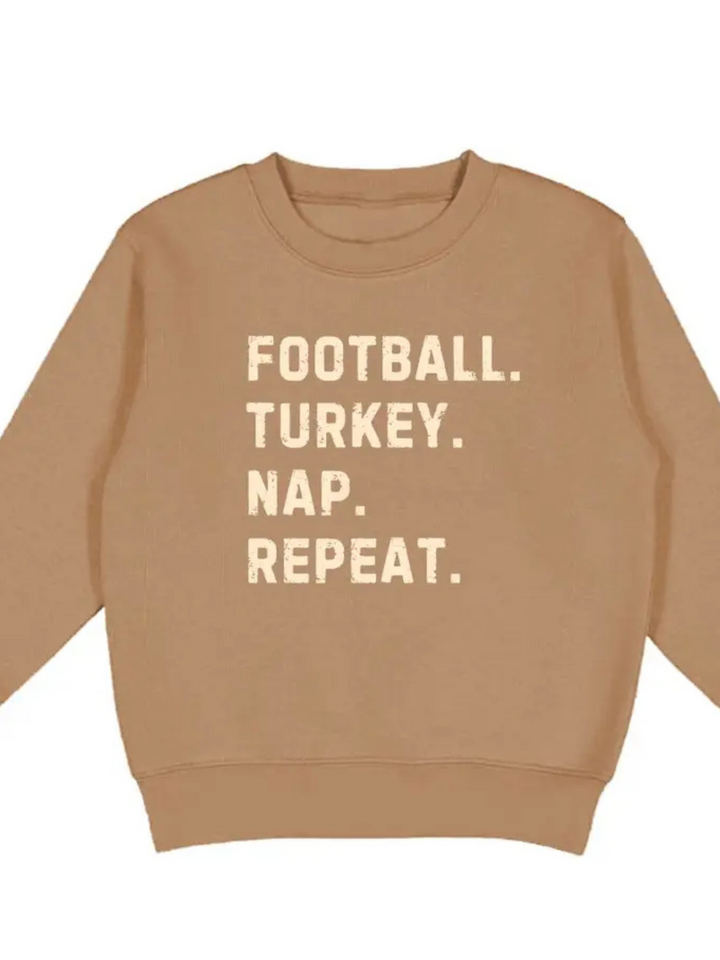 FOOTBALL TURKEY NAP REPEAT SWEATSHIRT