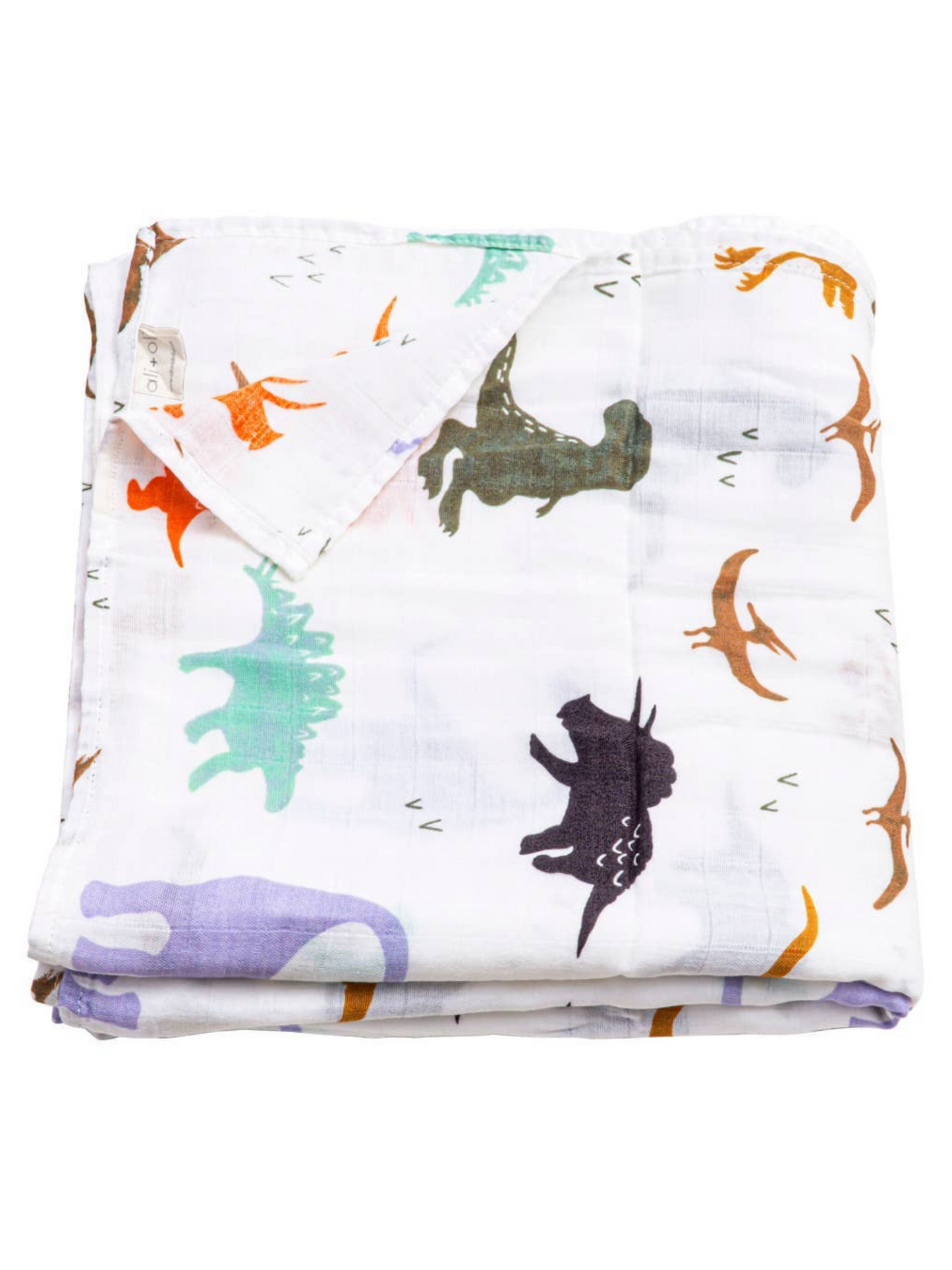 NURSERY BAMBOO MUSLIN SWADDLE BLANKET X DINOSAUR