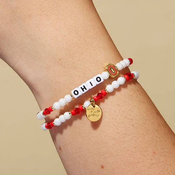 LITTLE WORDS PROJECT CRYSTAL OHIO STATE BRACELET