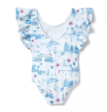 RECYCLED TOILE ONE-PIECE X AMERICANA