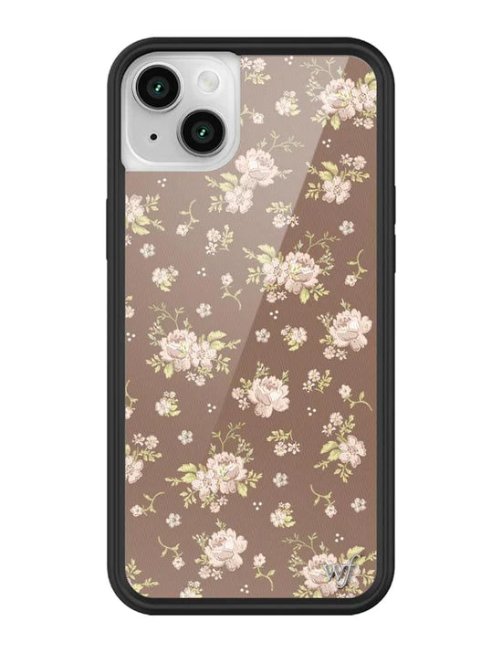 brown floral wildflower iphone case