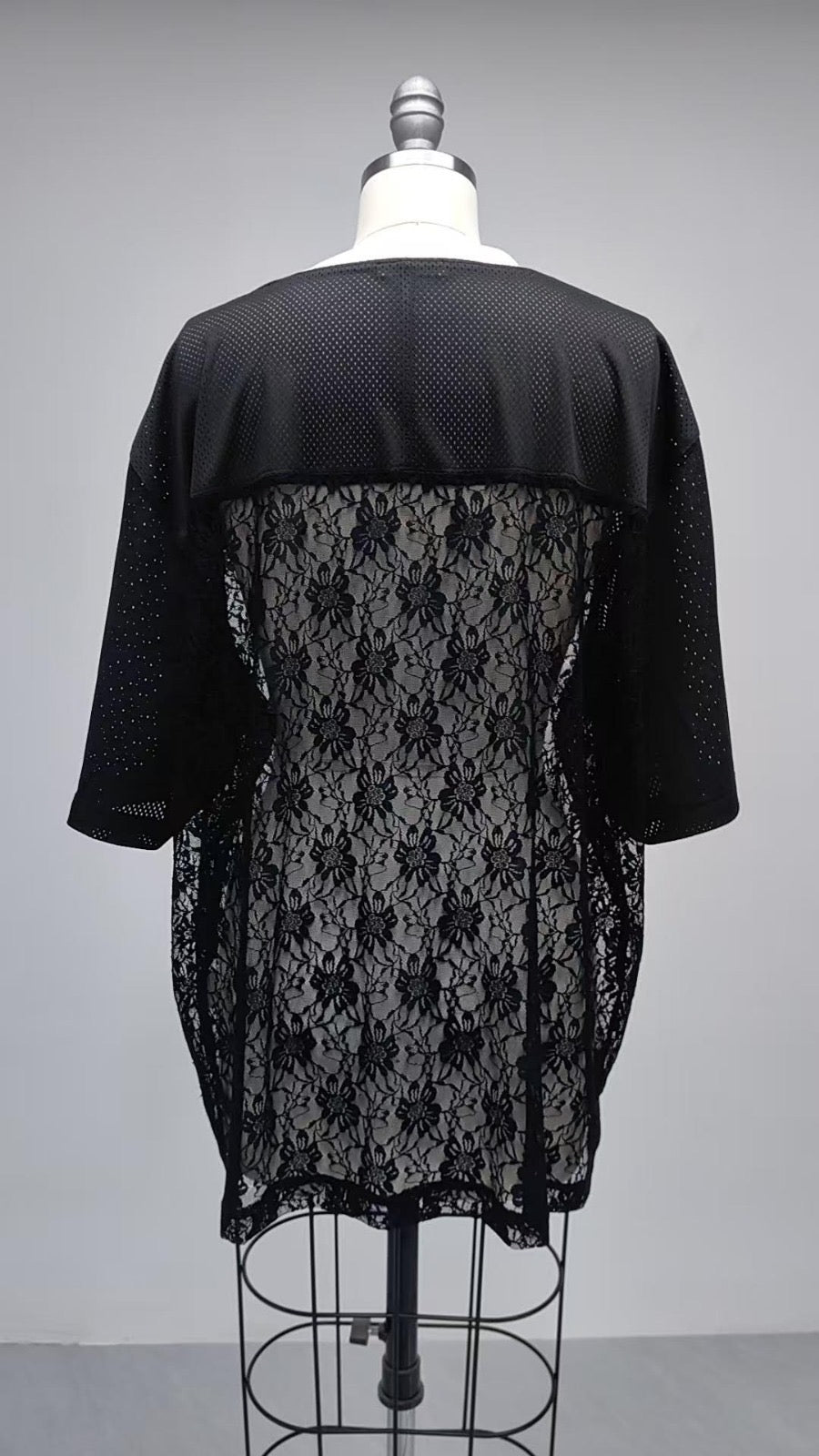 CHEERING FOR ALL QB CUTIE SHEER LACE JERSEY