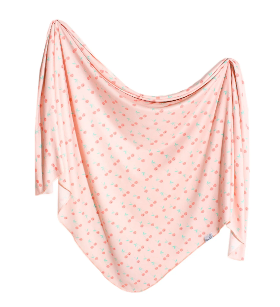 COPPER PEARL KNIT SWADDLE IN CHEERY