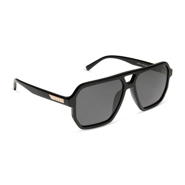 diff geometric aviator style black frame sunglasses