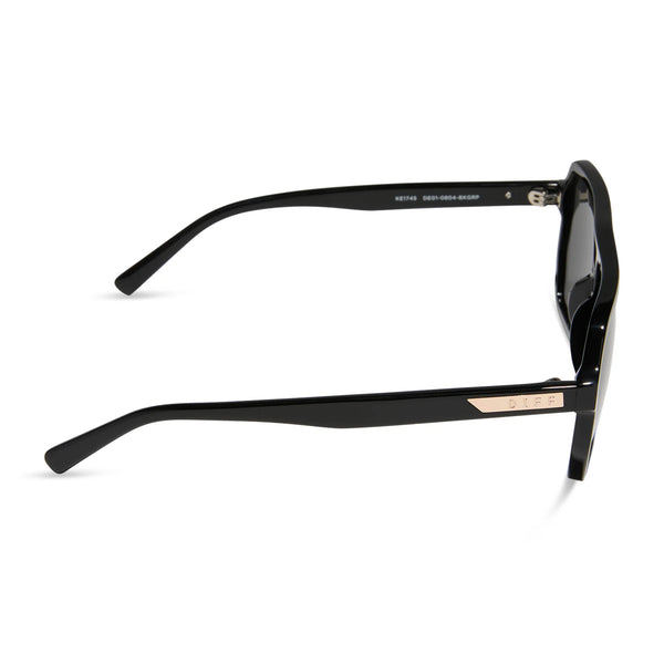 diff geometric aviator style black frame sunglasses