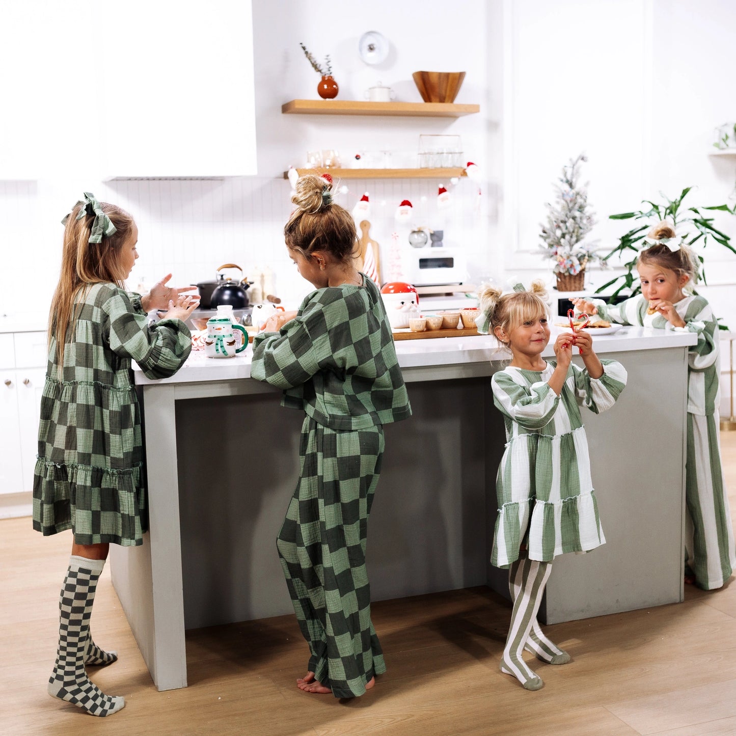 EVERGREEN CHECKERED SET