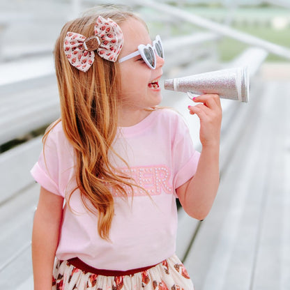 GAME DAY GLITZ TULLE BOW CLIP
