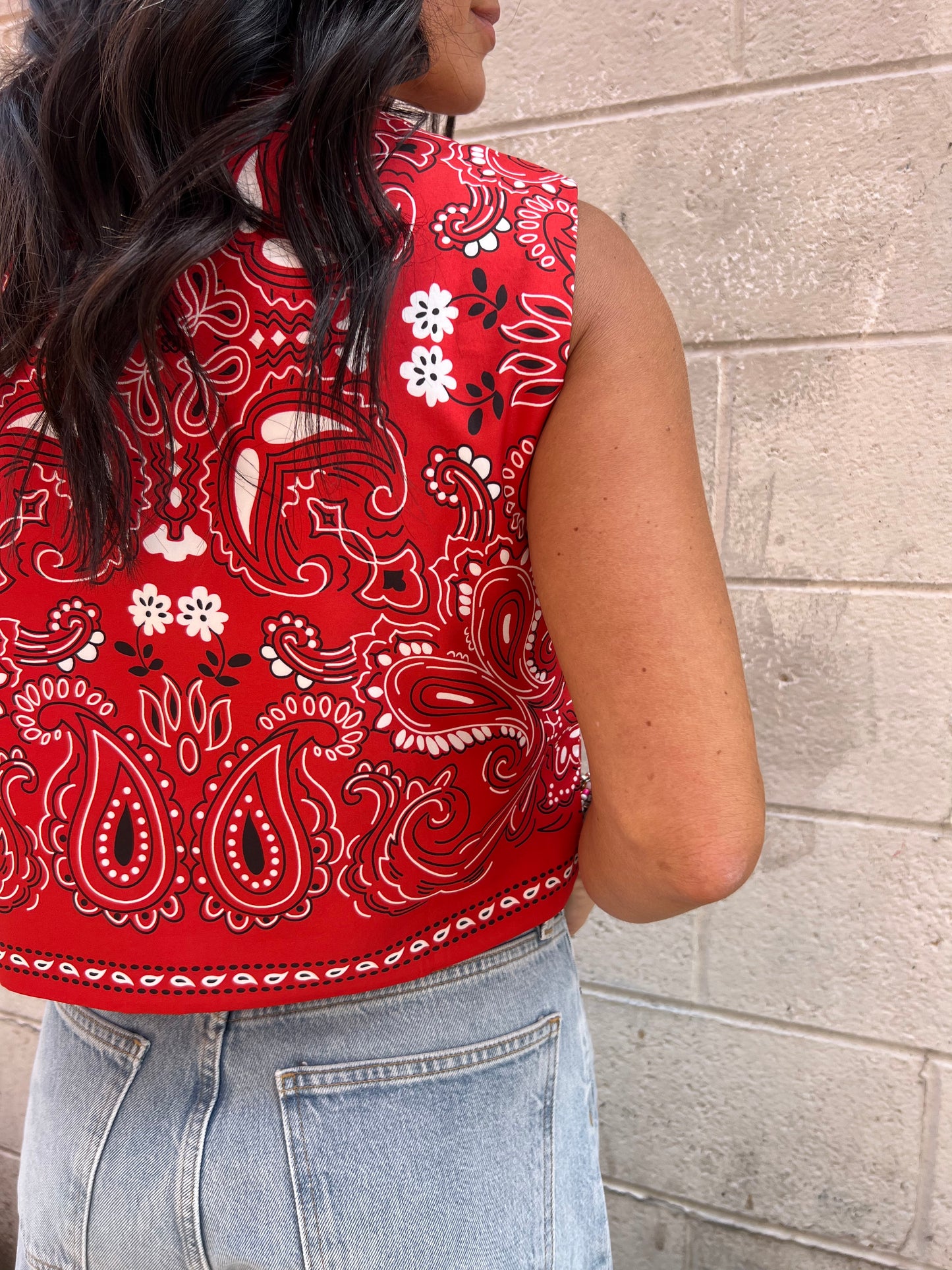 bandana print top