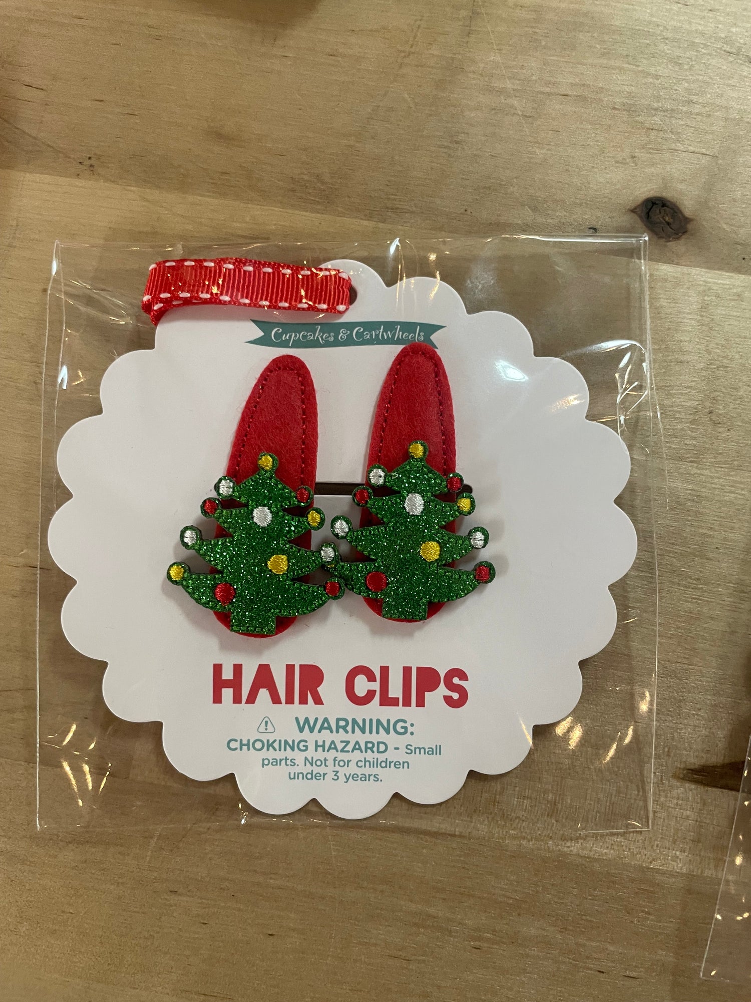 HOLIDAY HAND-CRAFTED CHRISTMAS TREE HAIR CLIPS - THE HIP EAGLE BOUTIQUE