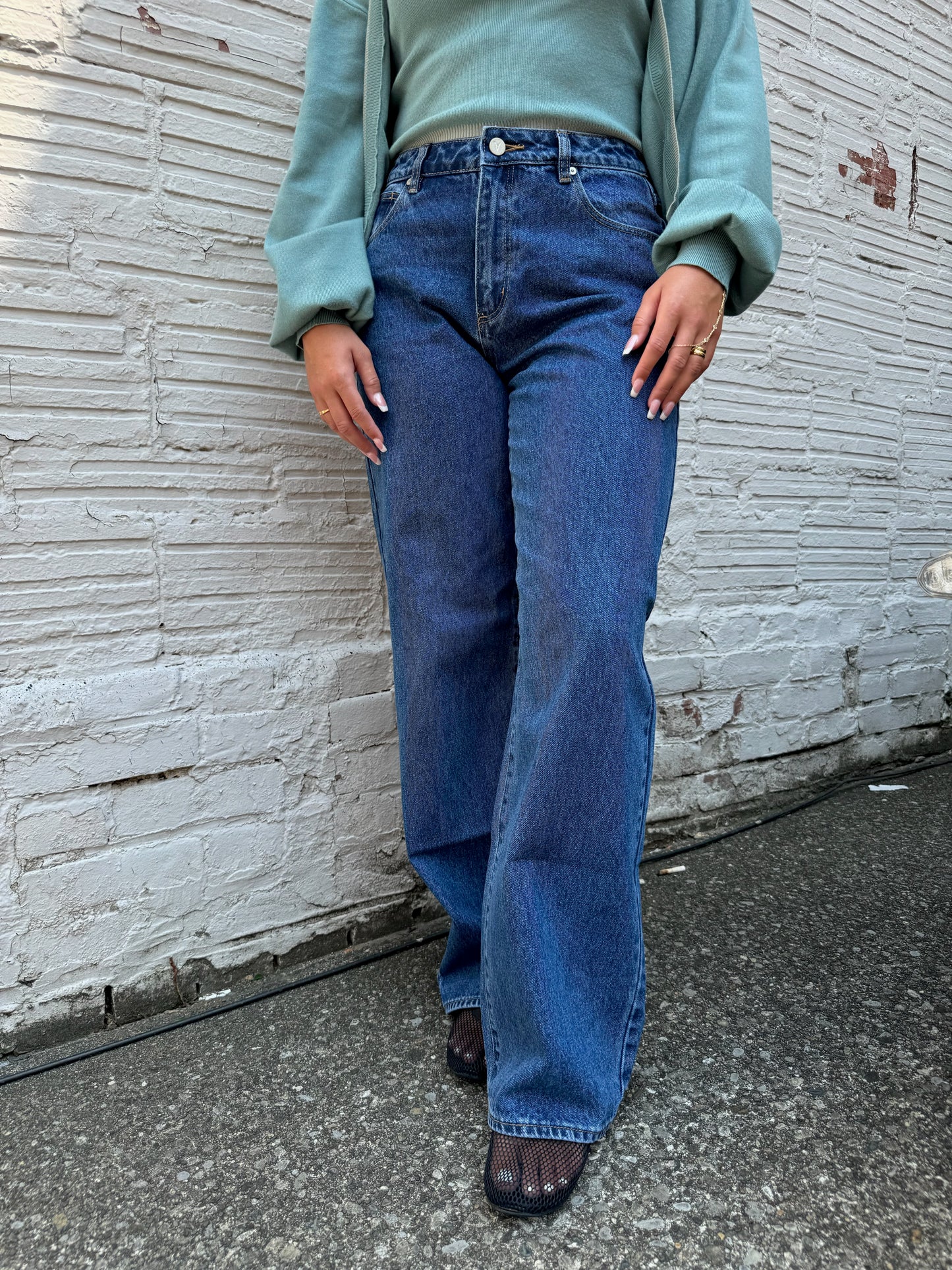 ABRAND 95 MID BAGGY BELLA JEANS