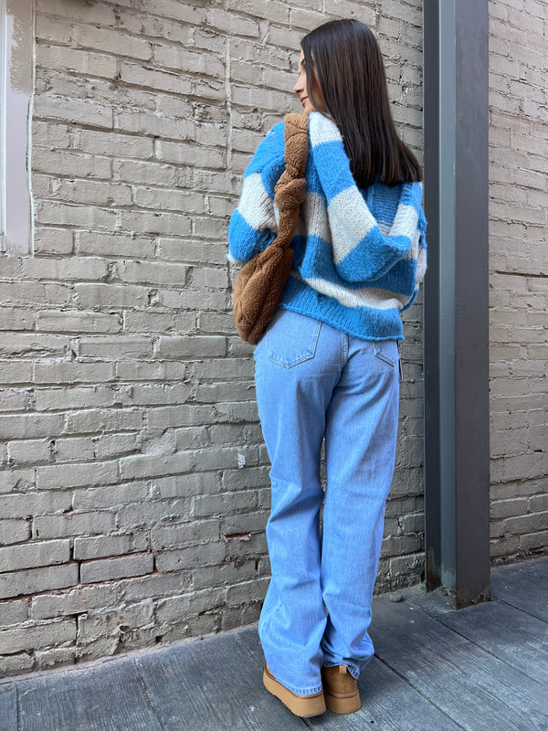 DISTRESSED EFFECT HOODIE SWEATER - THE HIP EAGLE BOUTIQUE