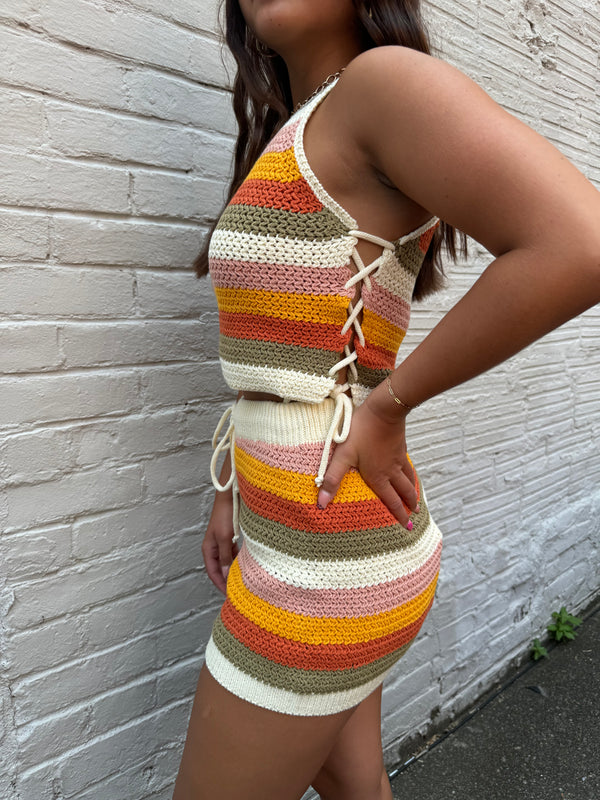 striped knit summer outfits