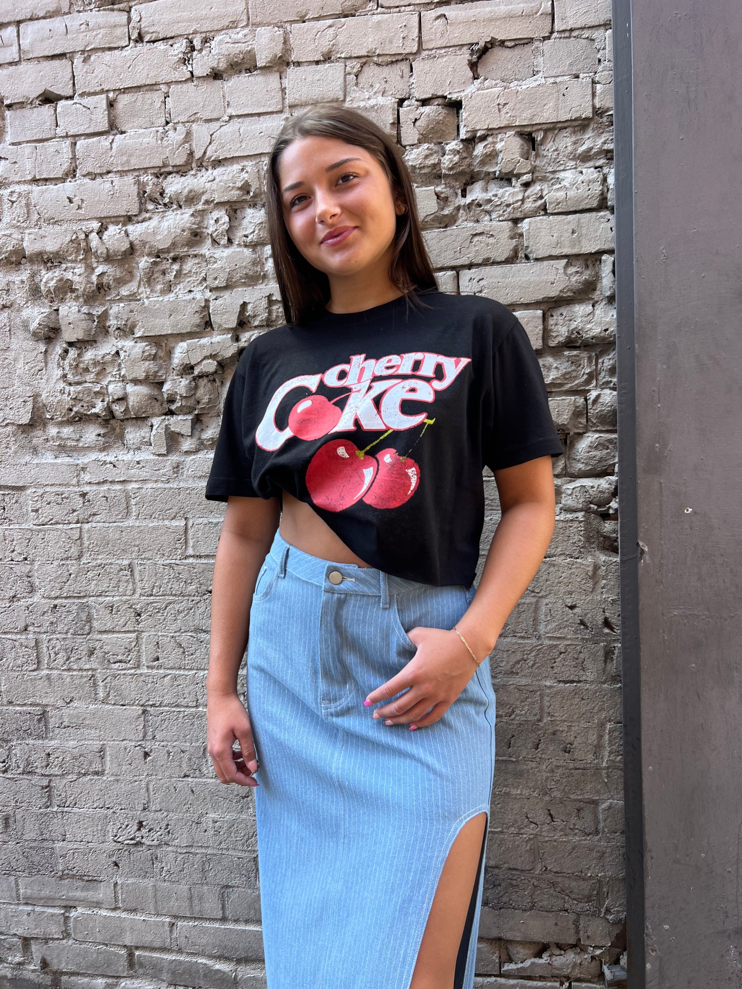 cherry coke graphic tshirt