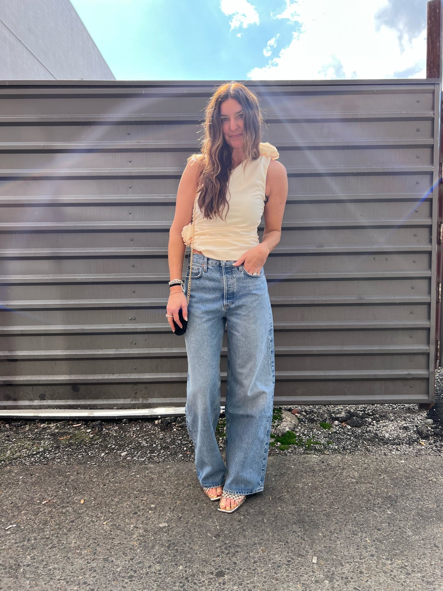 AGOLDE LOW SLUNG BAGGY DENIM JEANS