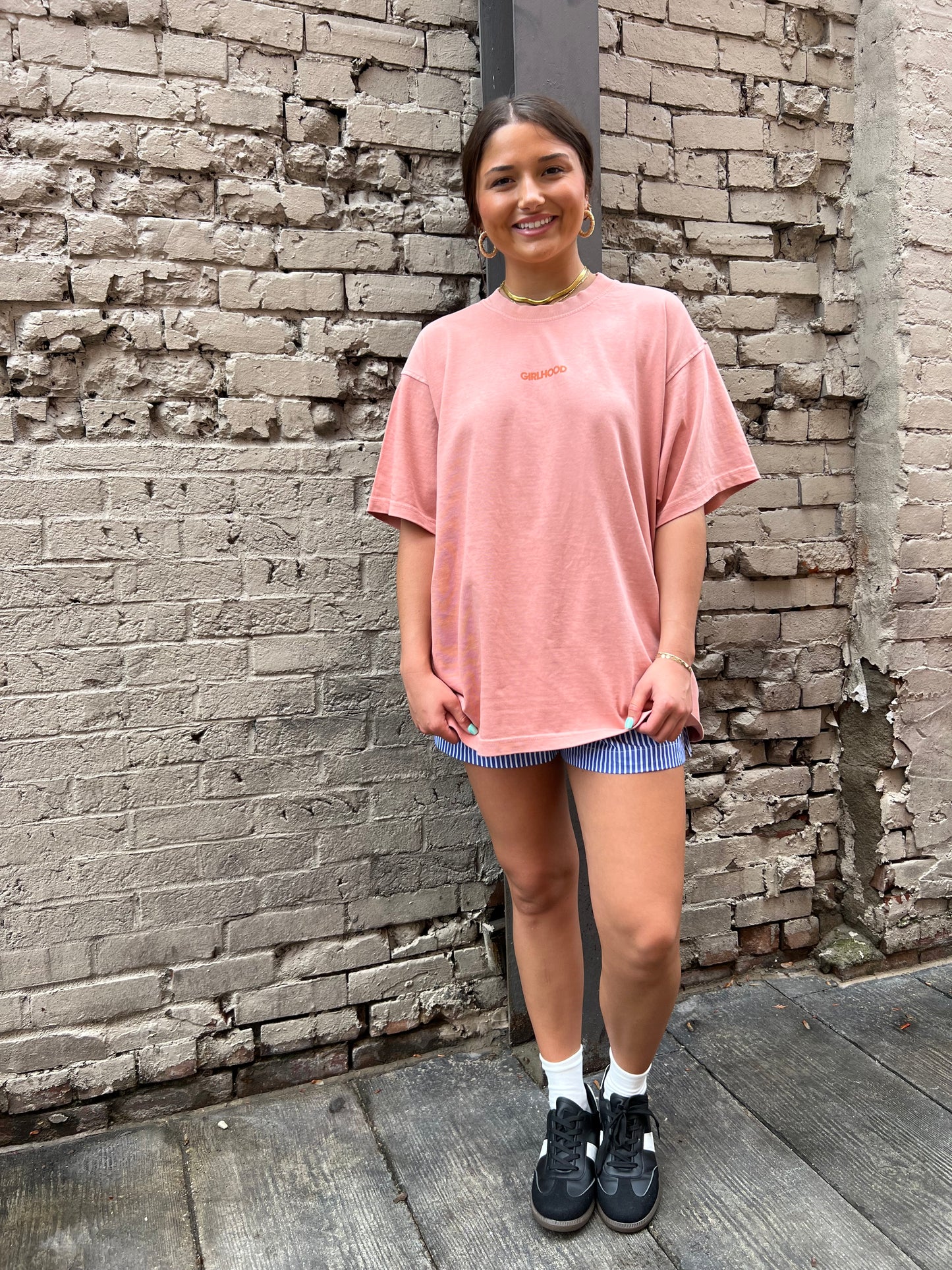 pink girlhood oversized graphic tshirt