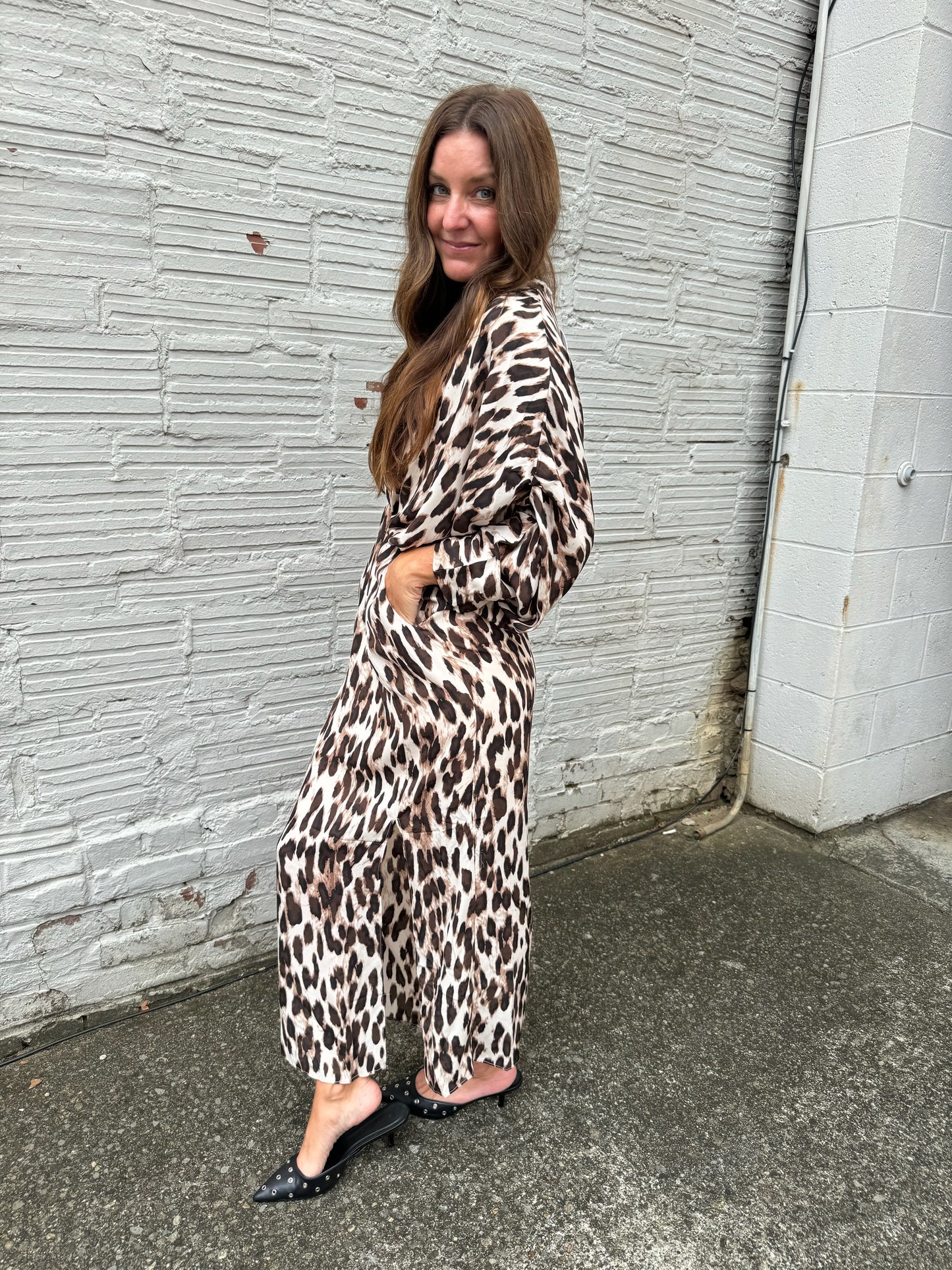 leopard print maxi dress