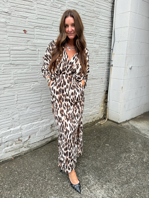 leopard print maxi dress