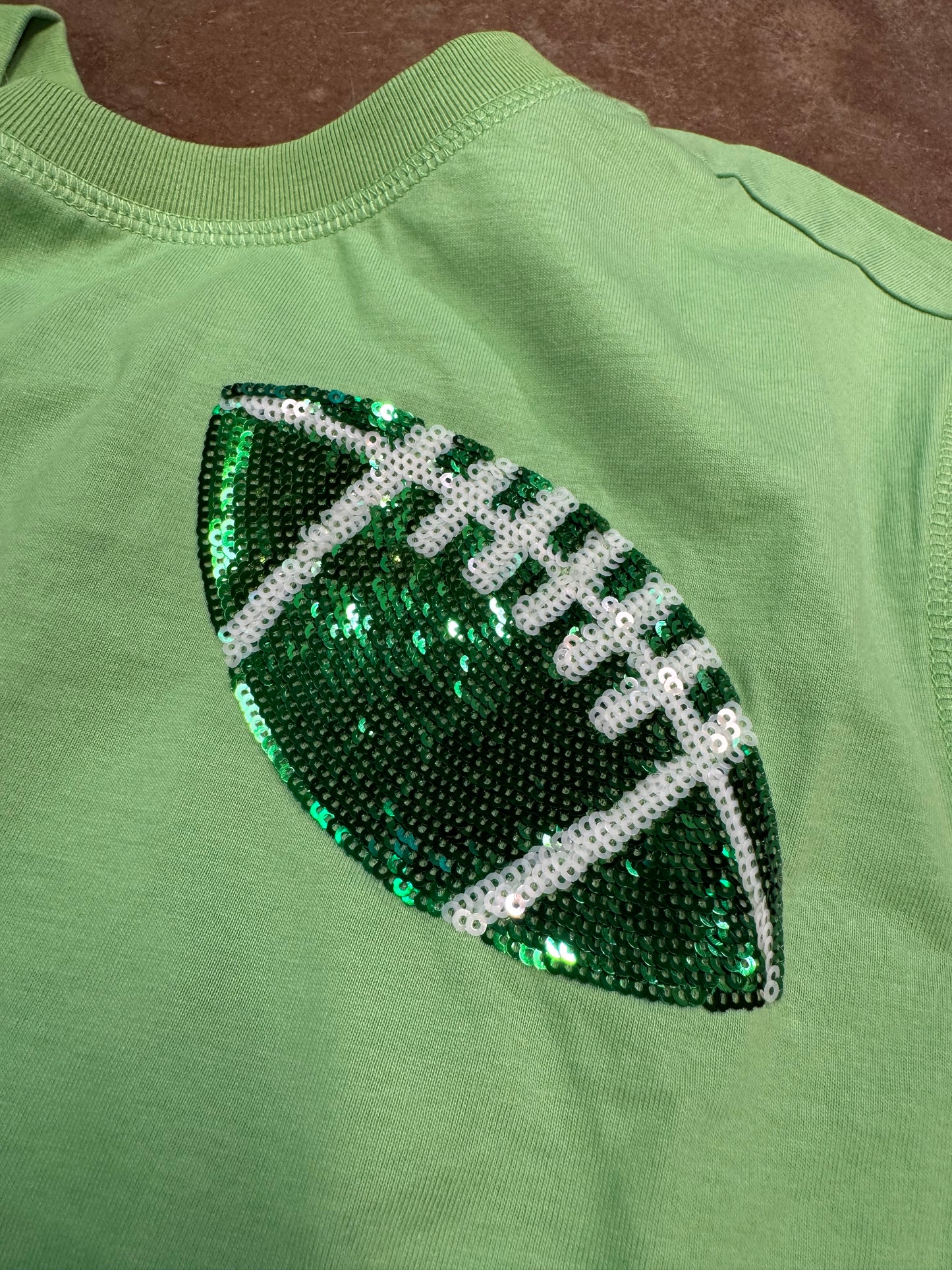 SEQUIN PATCH FOOTBALL TEE