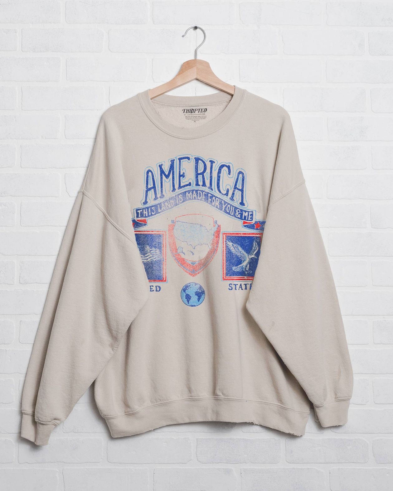 distressed america sweatshirt