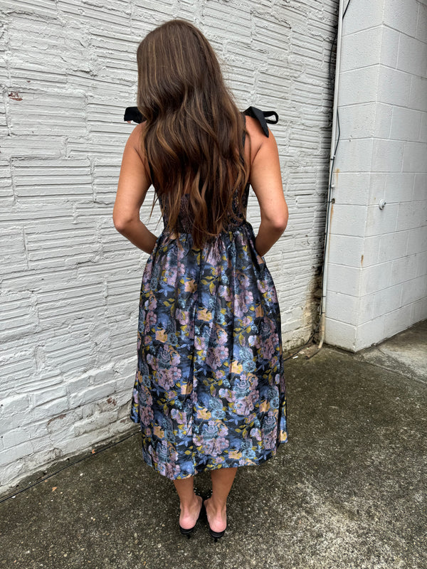 flowy midi dress with pockets