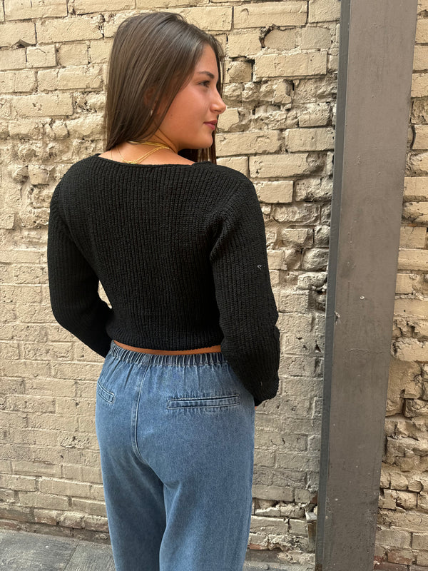 KENDALL FRONT SPLIT SWEATER