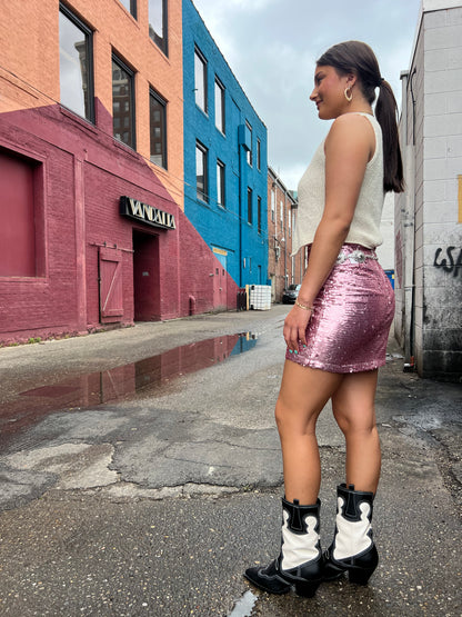 DISCO QUEEN SEQUIN MINI SKIRT