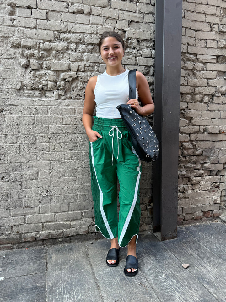 free people champ is here pants in heritage green combo