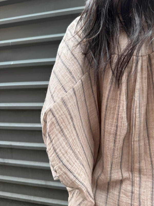 gauzy striped blouse