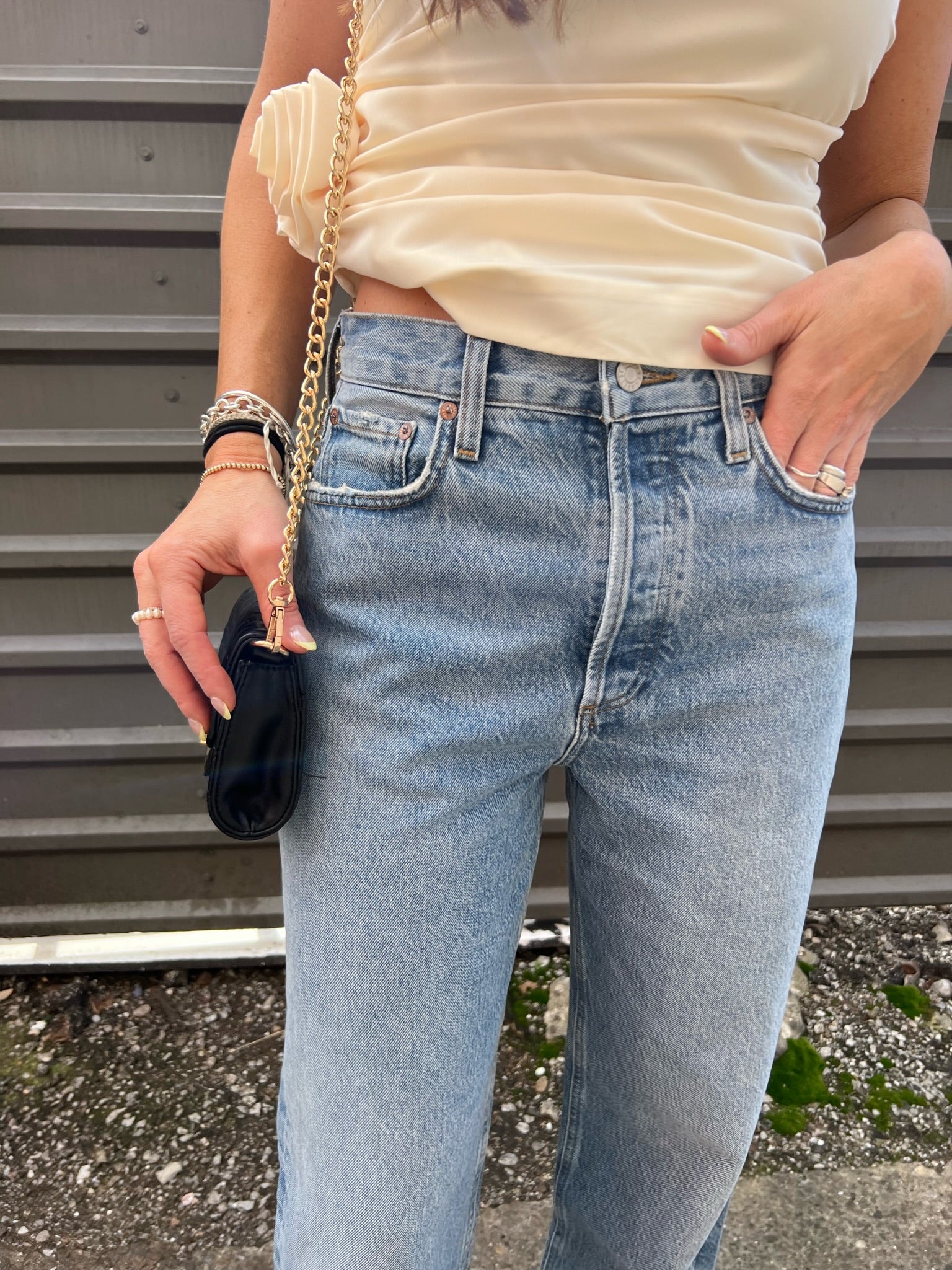 AGOLDE LOW SLUNG BAGGY DENIM JEANS