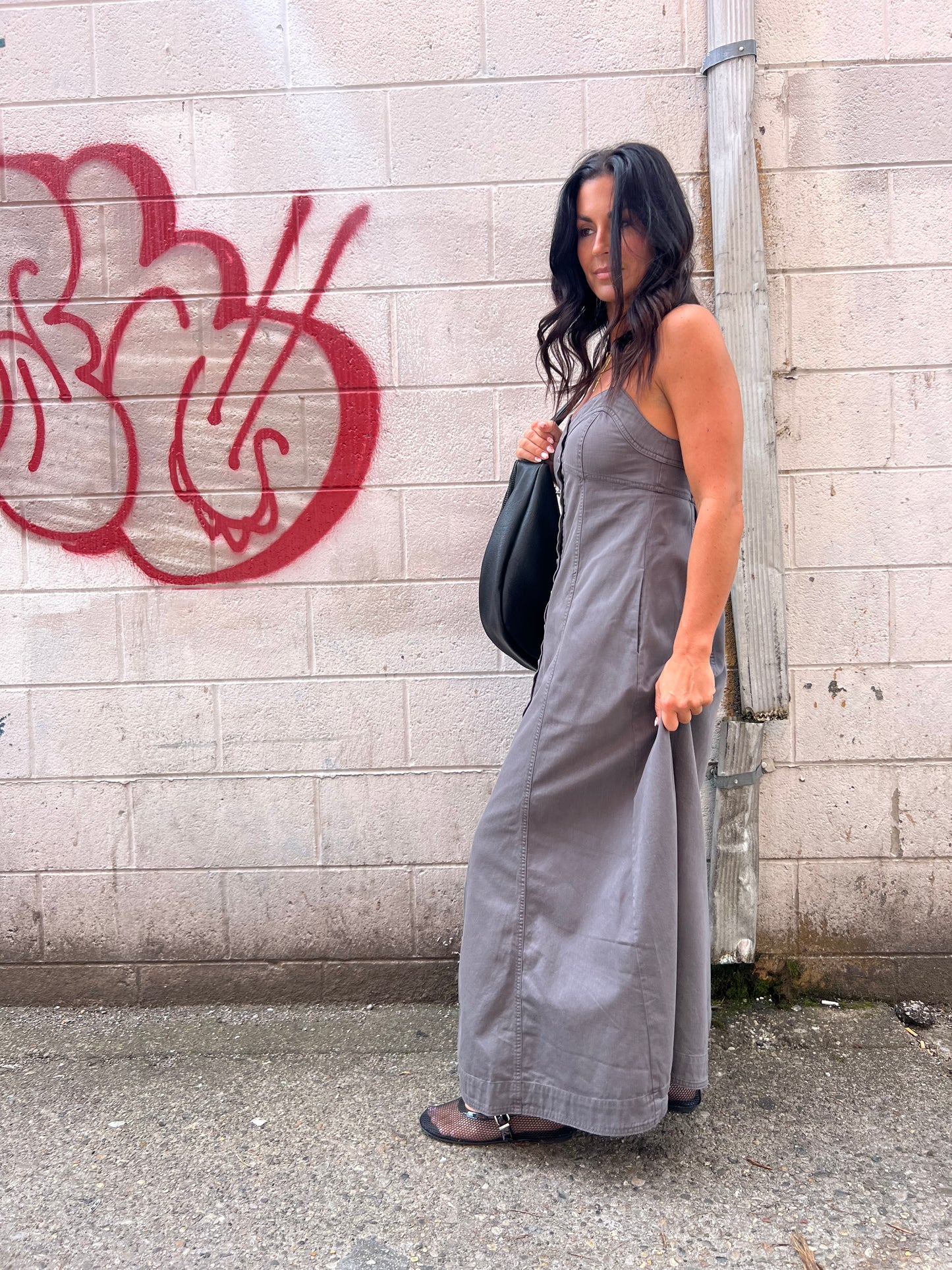 casual a-line maxi dress