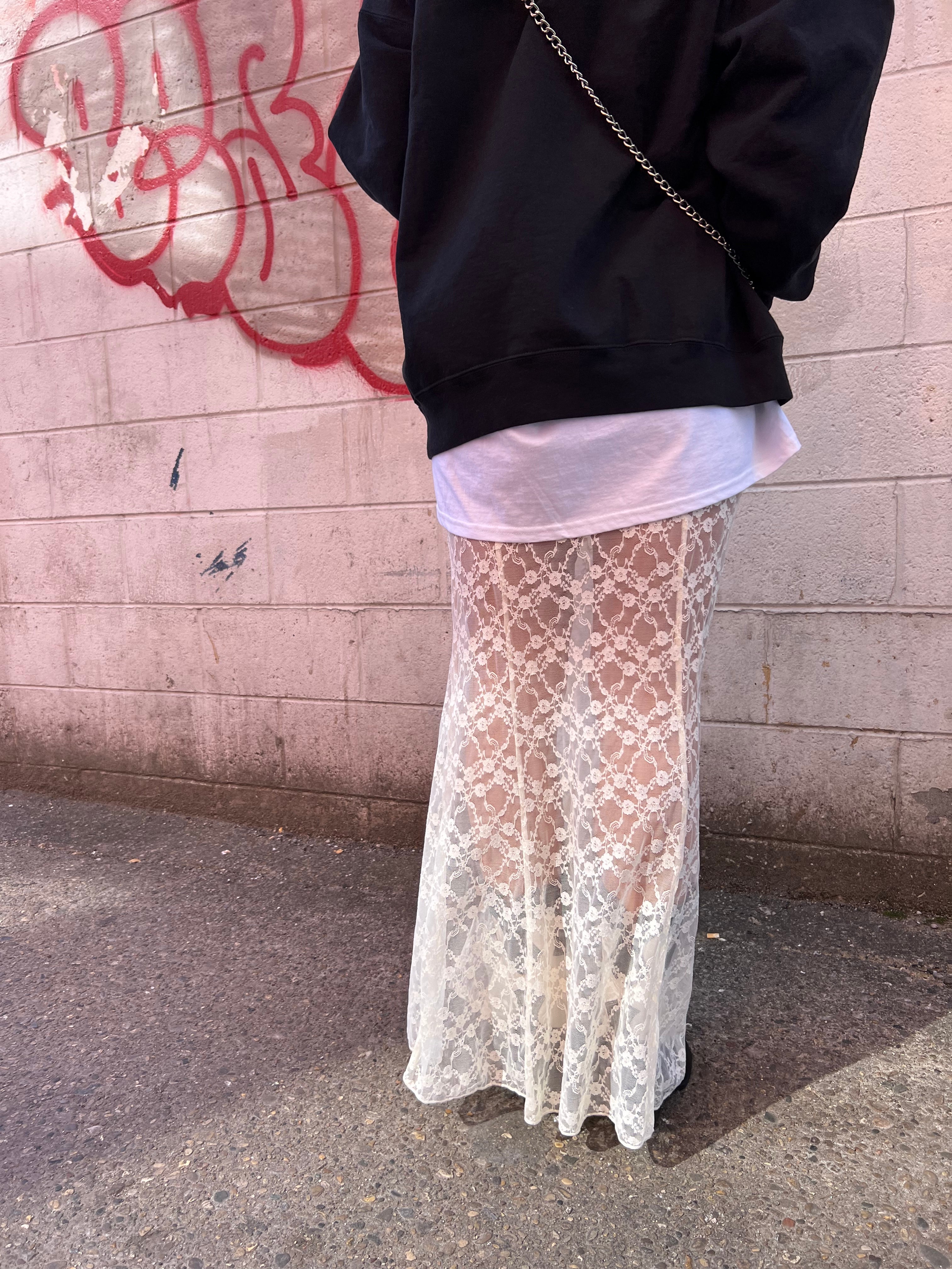 [GROVE]★22CAPSULE DAHLIA SKIRTS DAHLIA SHEER LACE SKIRT - THE HIP EAGLE BOUTIQUE – The Hip Eagle