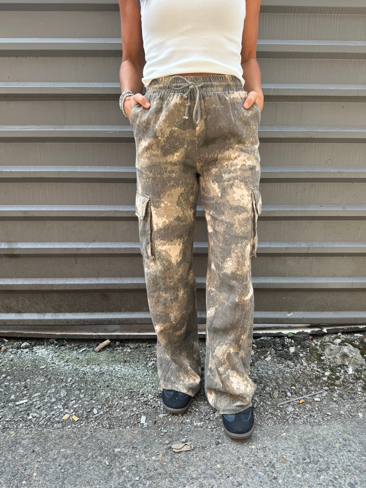 women's soft camo cargo pants