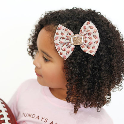 GAME DAY GLITZ TULLE BOW CLIP