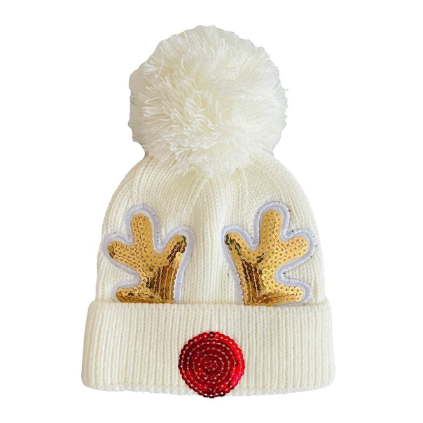 REINDEER SEQUIN BEANIE - THE HIP EAGLE BOUTIQUE