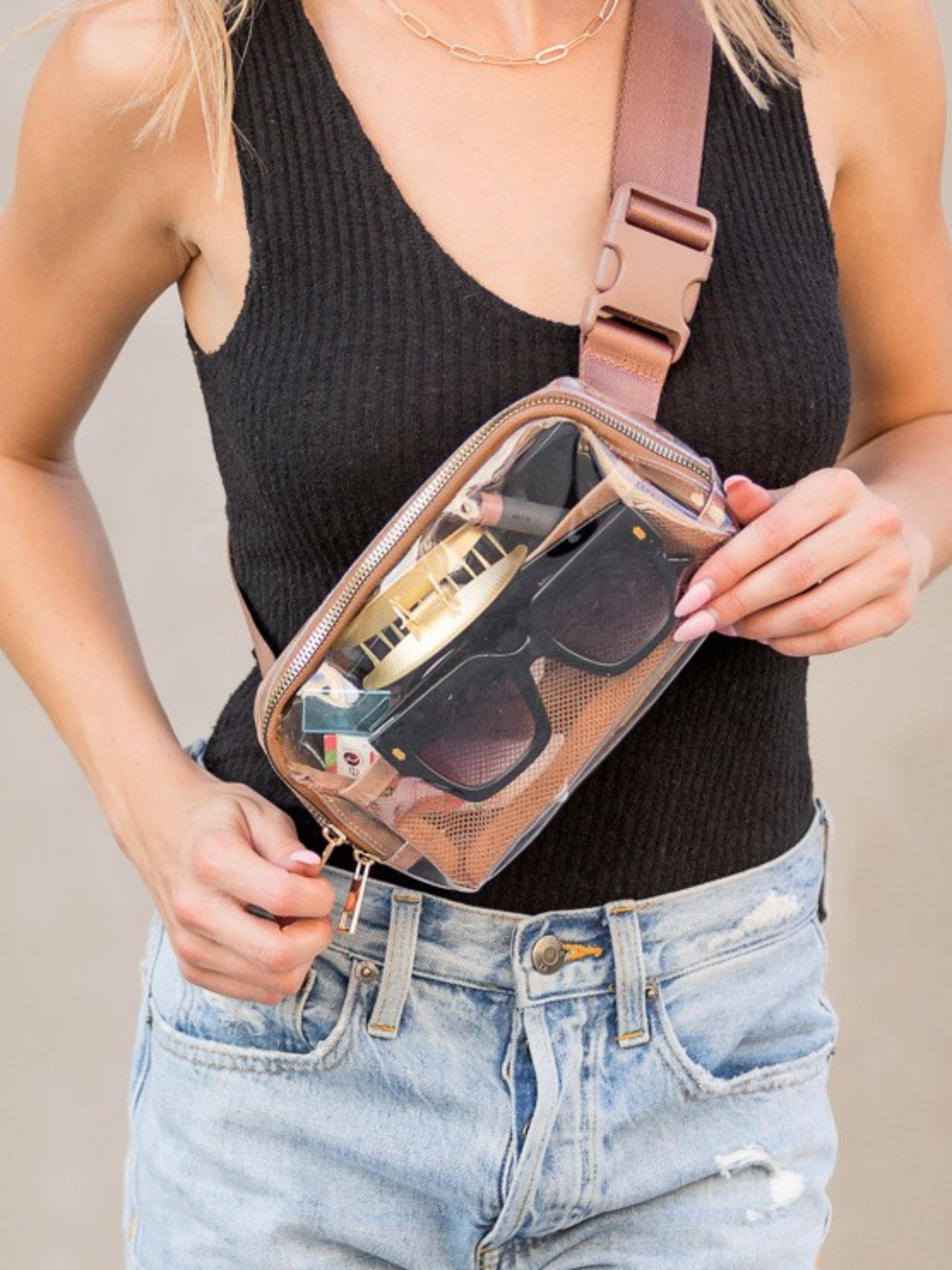 CLEAR BELT BAG