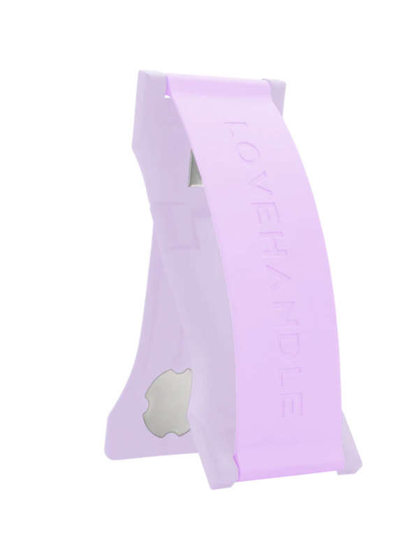 LOVE HANDLE PRO SILICONE PHONE GRIP IN LAVENDER GLOW ON LAVENDER BASE - THE HIP EAGLE BOUTIQUE