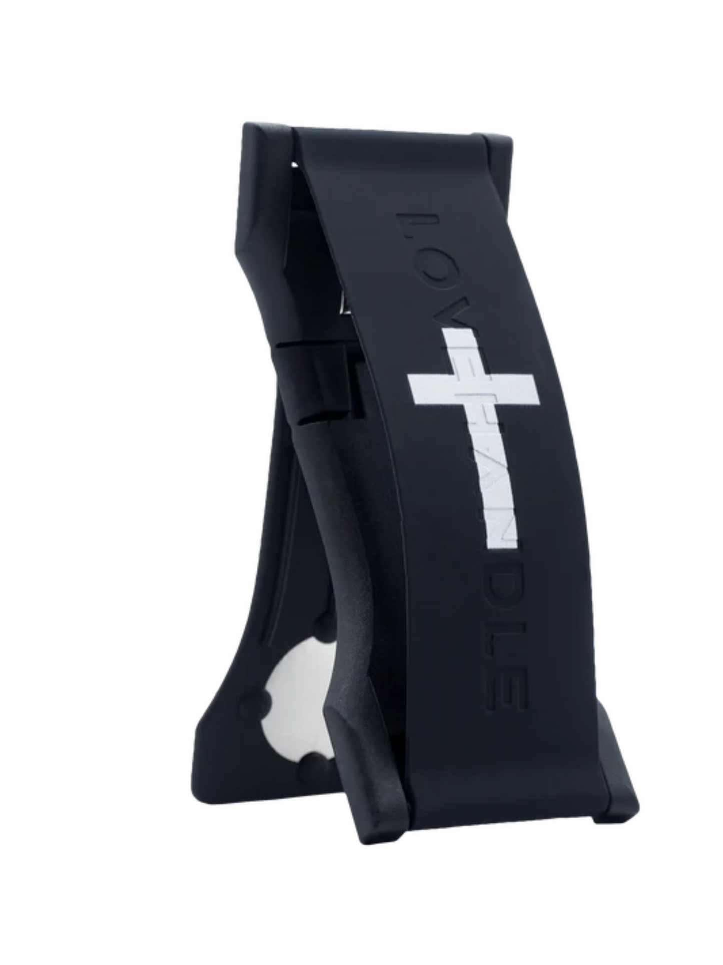 LOVE HANDLE PRO SILICONE PHONE GRIP WHITE CROSS ON BLACK - THE HIP EAGLE BOUTIQUE
