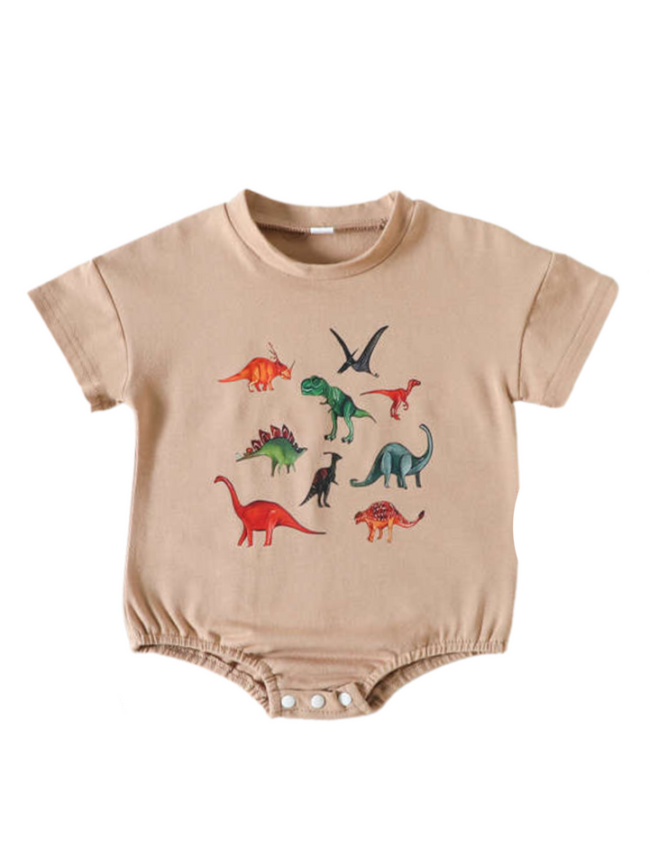  BOYS DINO GRAPHIC ROMPER - THE LITTLE EAGLE BOUTIQUE