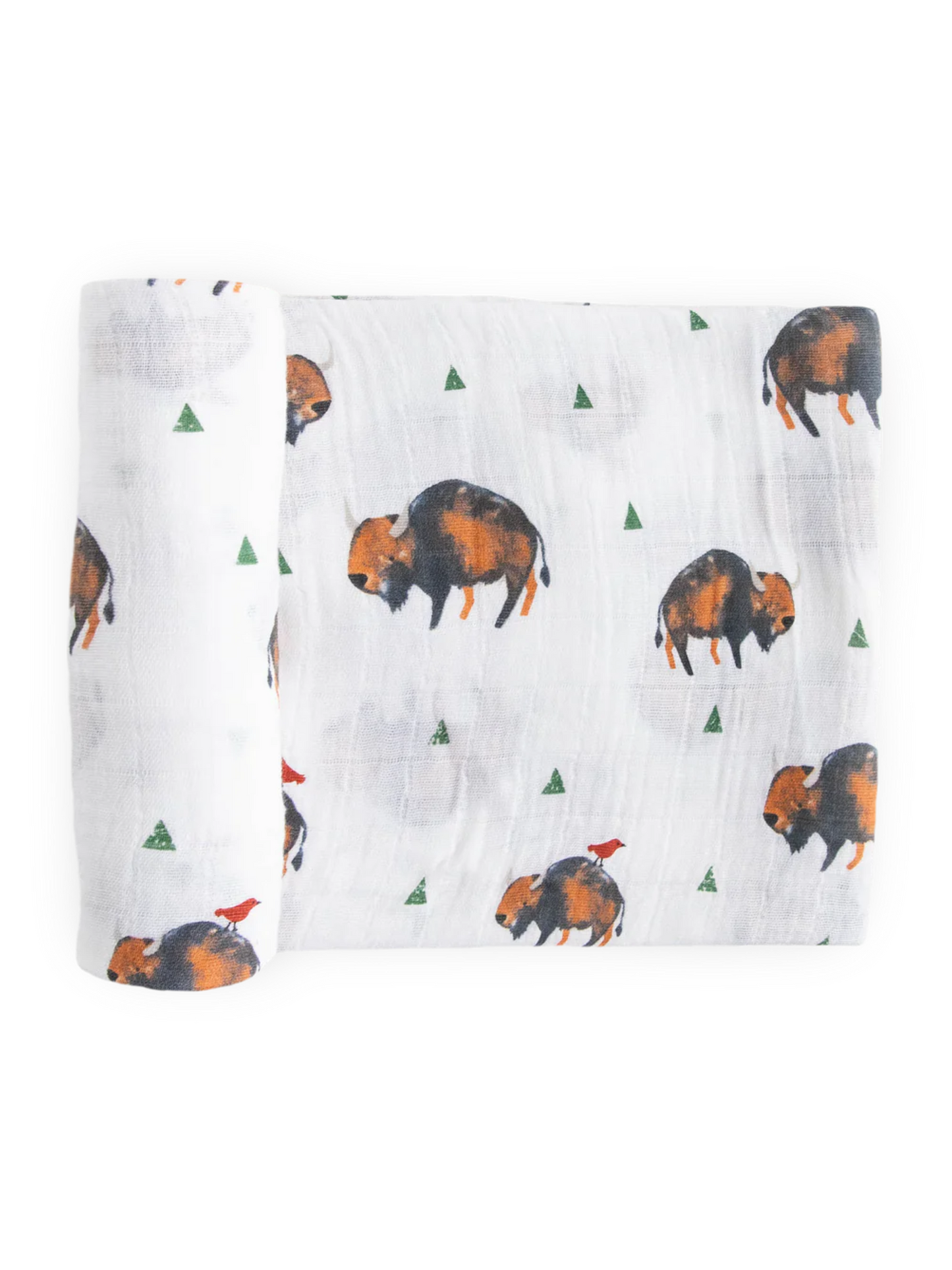 COTTON MUSLIN SWADDLE IN BISON - THE LITTLE EAGLE BOUTIQUE