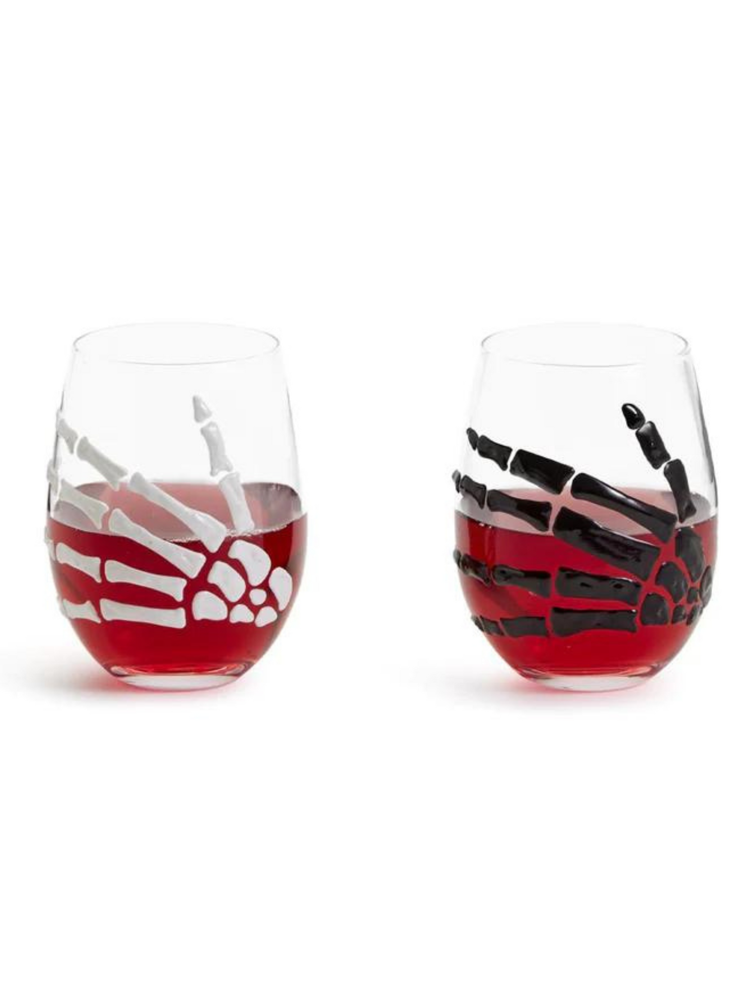 SKELETON HAND STEMLESS WINE GLASS - THE HIP EAGLE BOUTIQUE