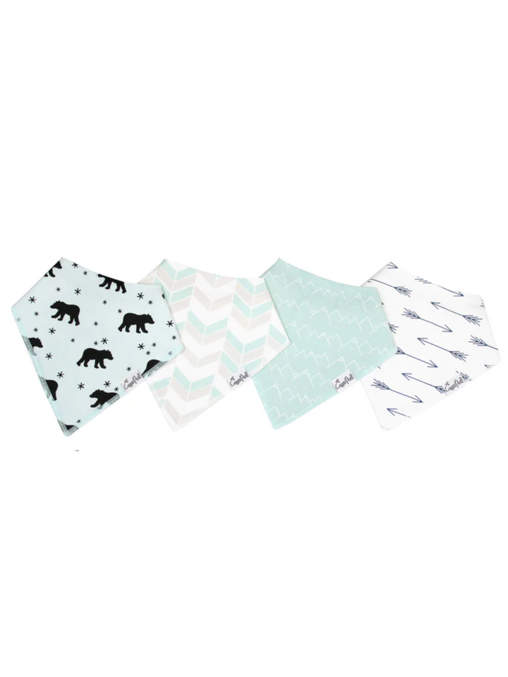 COPPER PEARL BANDANA BIB IN ARCHER - THE LITTLE EAGLE BOUTIQUE