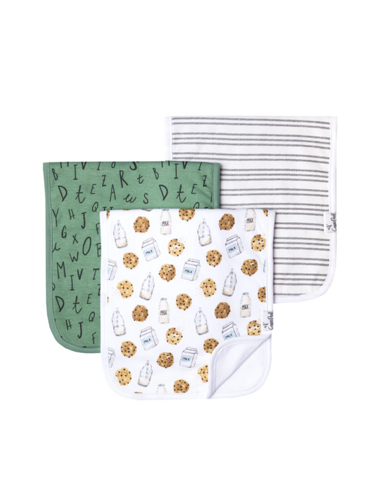 COPPER PEARL BURP CLOTHS IN CHIP - THE LITTLE EAGLE BOUTIQUE