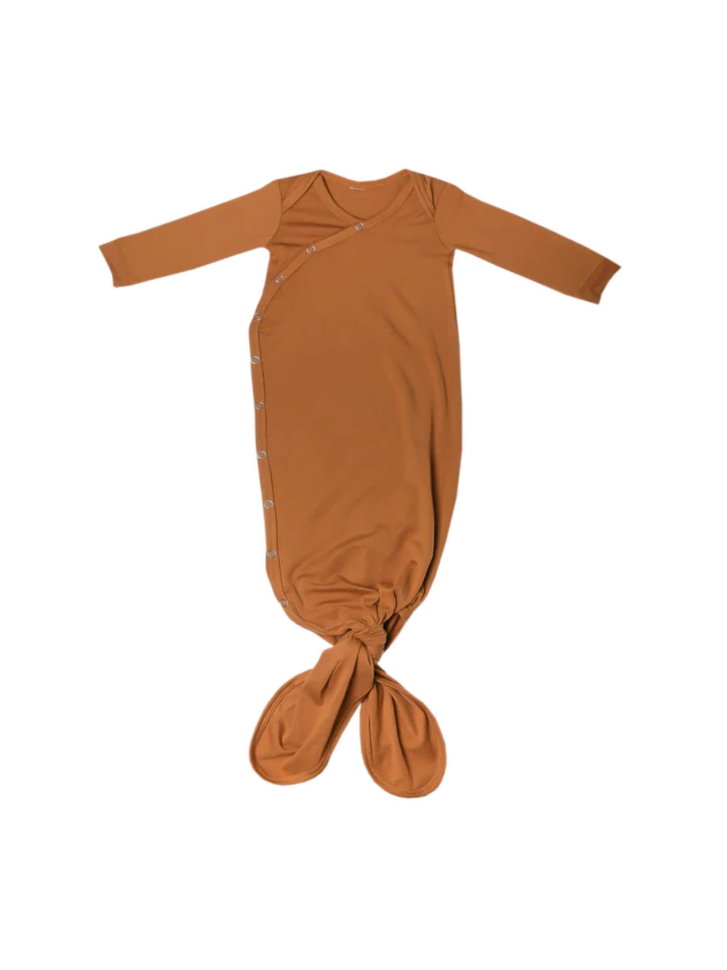 COPPER PEARL KNOTTED GOWN IN CAMEL - THE LITTLE EAGLE BOUTIQUE