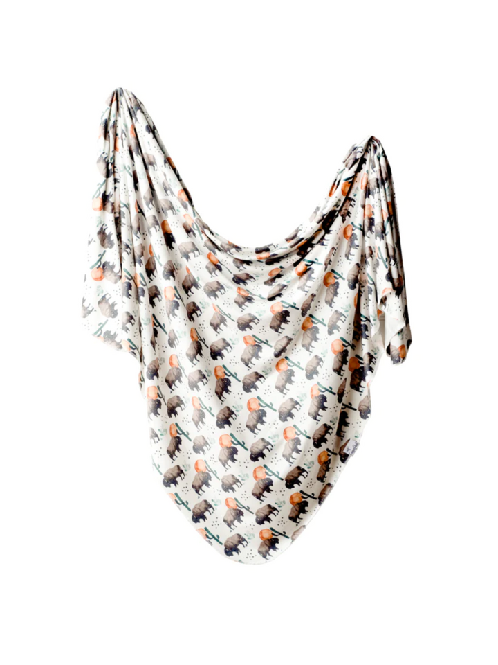 COPPER PEARL SWADDLE IN BISON - THE LITTLE EAGLE BOUTIQUE