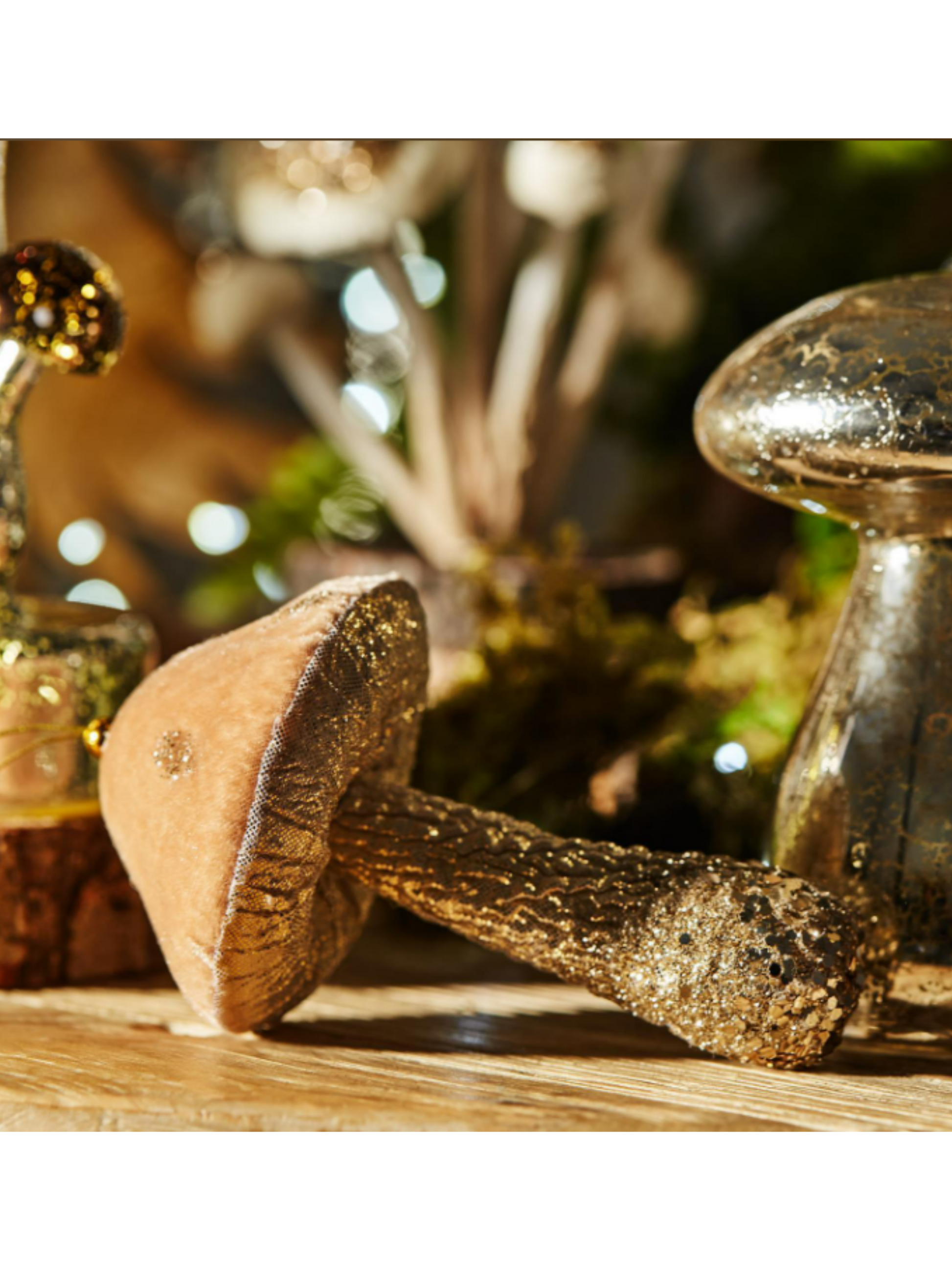 GLITTER MUSHROOM ORNAMENT  - THE HIP EAGLE BOUTIQUE